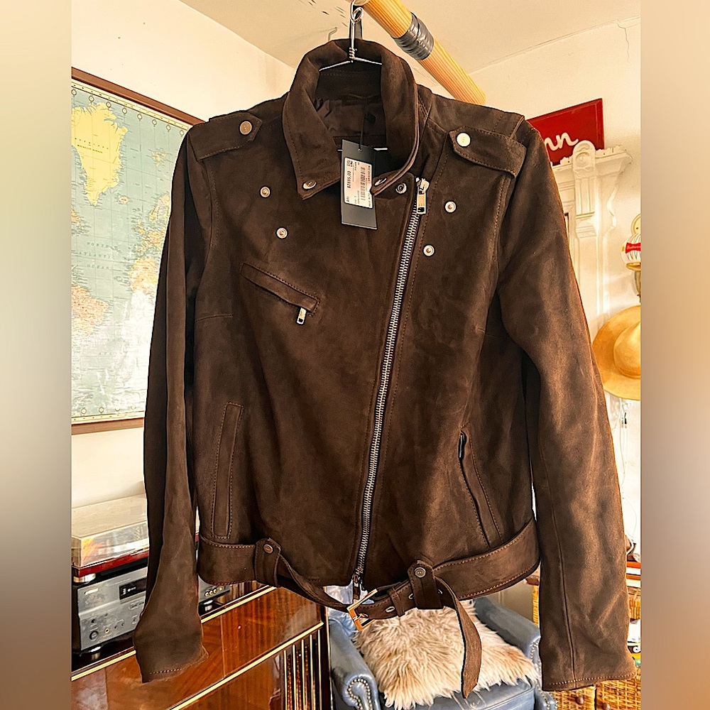 ARI BRAND (Size Small) NEW NEVER WORN 100% SUEDE BIKER JACKET